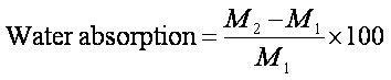 water absorption formula